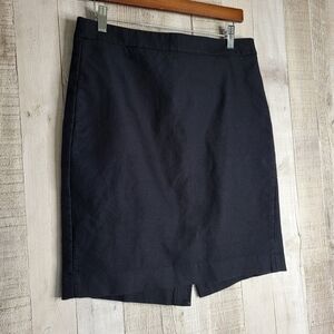 J.Crew Black Cotton Skirt. Size 8